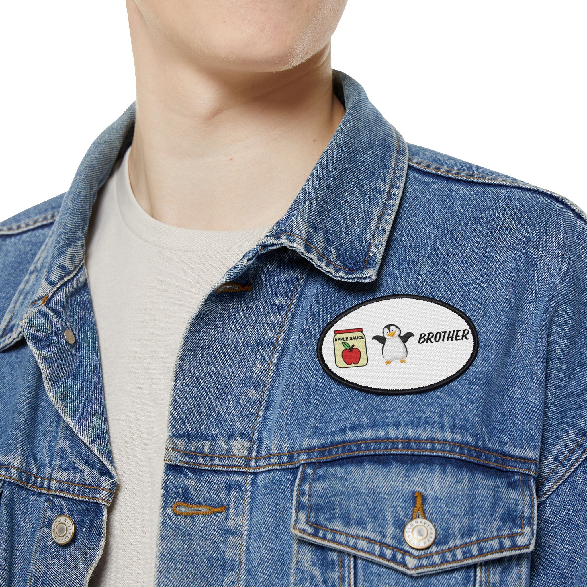 Applesauce Penguin Brother Iron-On Patches