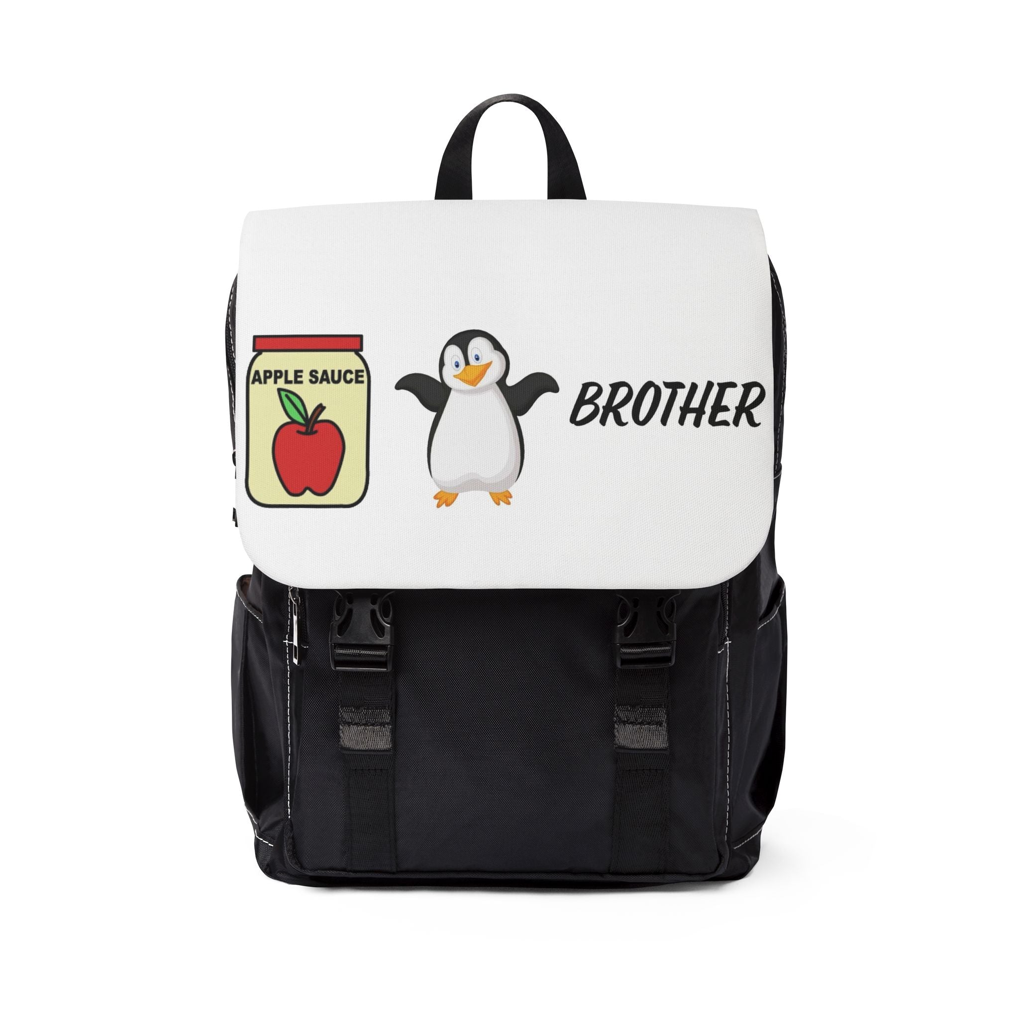 Applesauce Penguin Brother Casual Shoulder Backpack